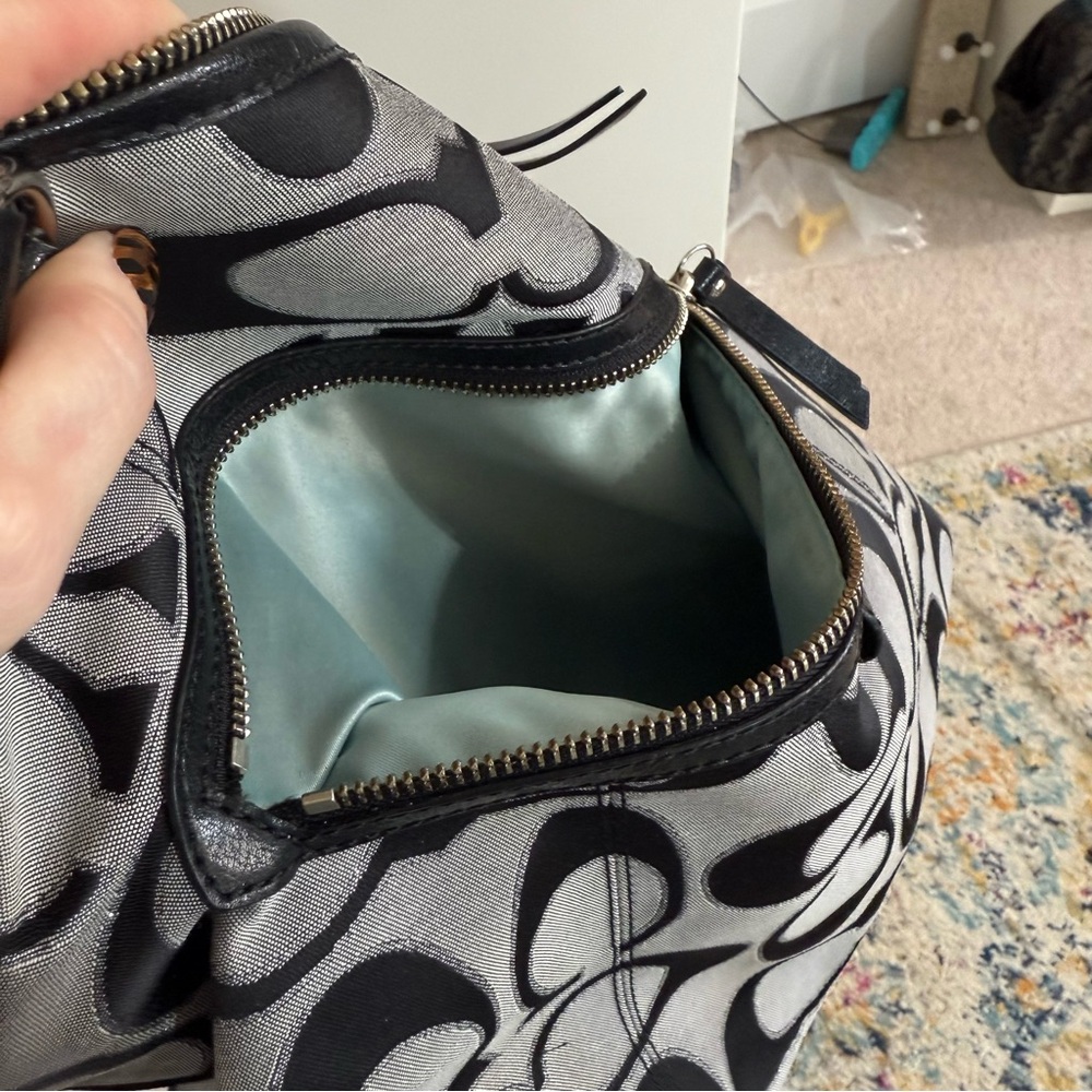 Coach Daisy Black and Silver Signature Tote Bag with 2 Hangtags - Picture 15 of 15